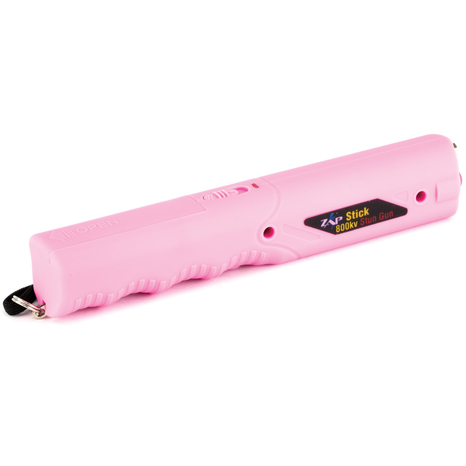 Zap ZAPSTK800FP Stick Stun Gun 800,000V Pink with LED Flashlight - DNZ Products