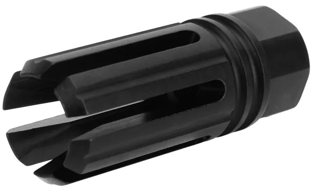 TacFire MZ1005N 6-Prong Flash Hider Black Nitride Steel 1/2"-28 TPI Threads - TacFire - 6 PRONG