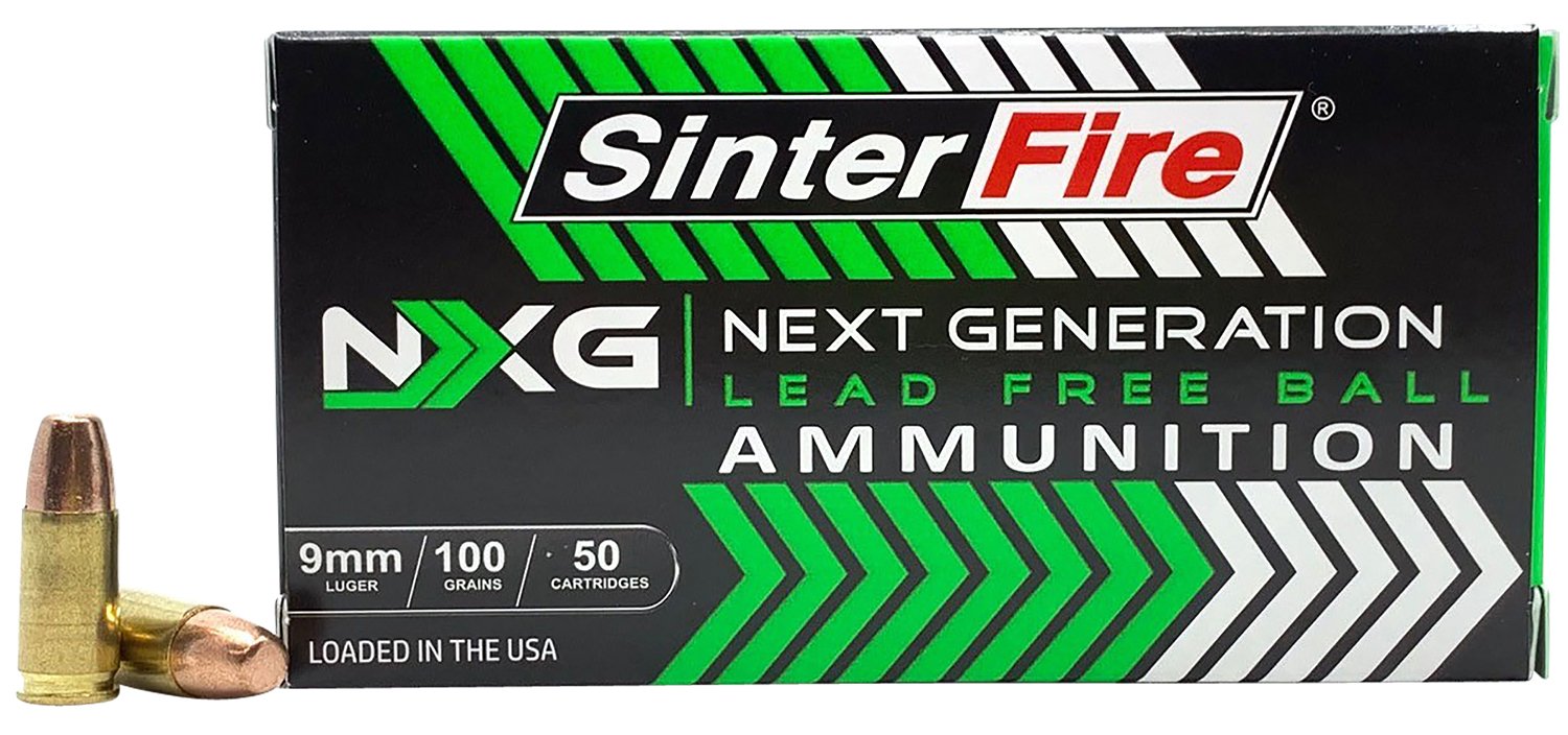 SinterFire SF9100NXG 9mm Luger 100gr Lead-Free 50rd Brass Case - SinterFire - 9mm Luger