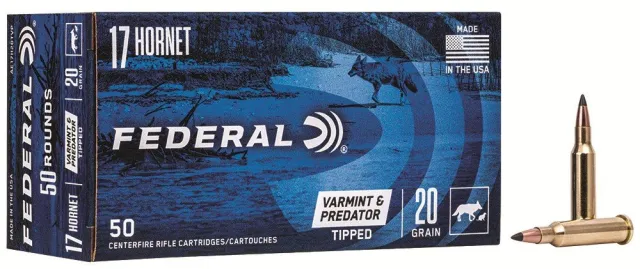 Federal AE17H20TVP .17 Hornet 20gr Tipped Varmint Ammo 50 Rounds