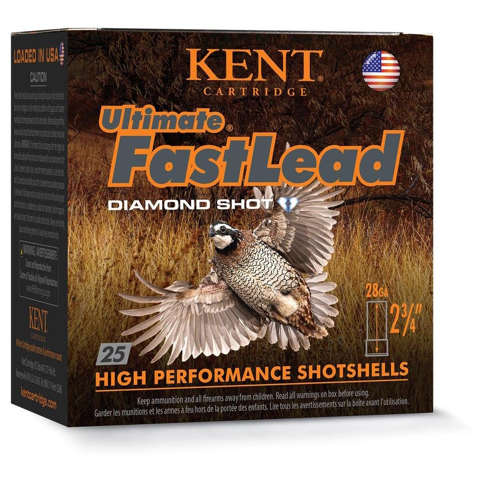 Kent Cartridge Ultimate FastLead K28UFL2475 28 Gauge 7/8oz #7.5 25 Rounds - Kent Cartridge