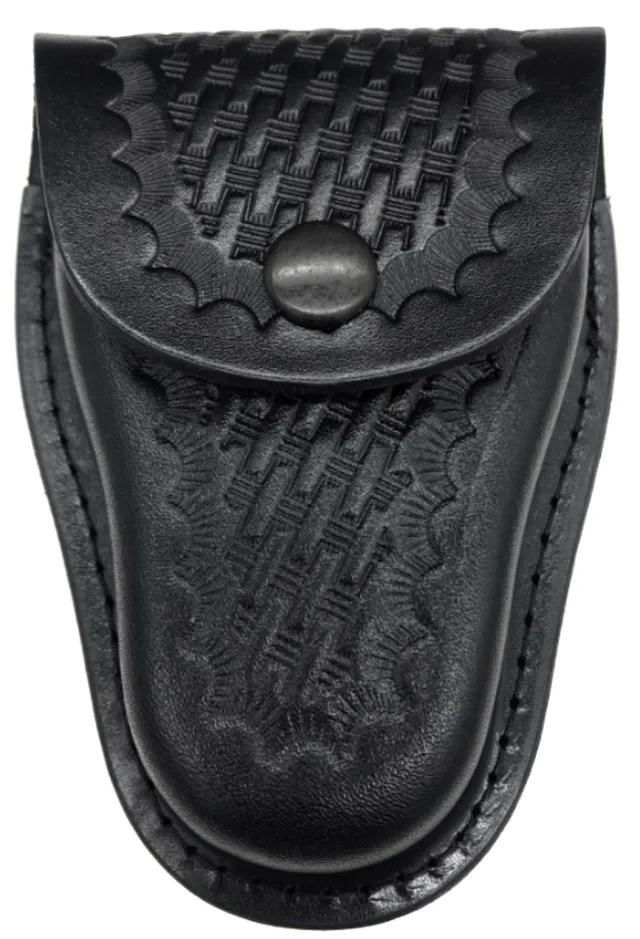 Perfect Fit Closed Top Standard Cuff Case Black/White Belt Mount - Perfect Fit