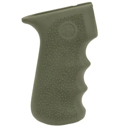 Hogue 74001 OverMolded AK-47/74 Rifle Grip Finger Grooves OD Green - Hogue