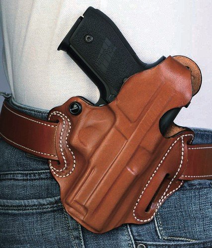 DeSantis 001TAX7Z0 Thumb Break Scabbard RH OWB Leather Holster Tan - DeSantis