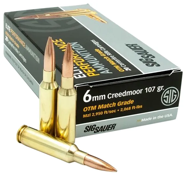 Sig Sauer E6MMCM220 Marksman Elite 6mm Creedmoor 107 gr OTM 20 Bx - Sig Sauer - 6mm Creedmoor