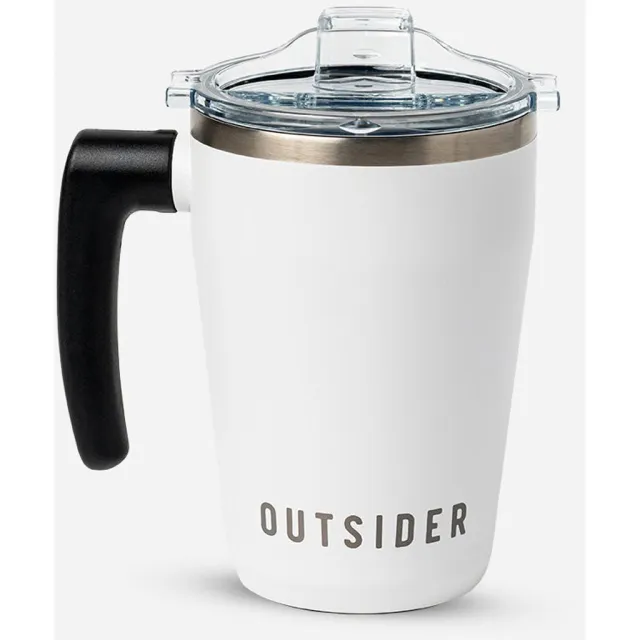 Outsider The AM Travel Mug 17oz White Vacuum Insulated Stainless - Outsider
