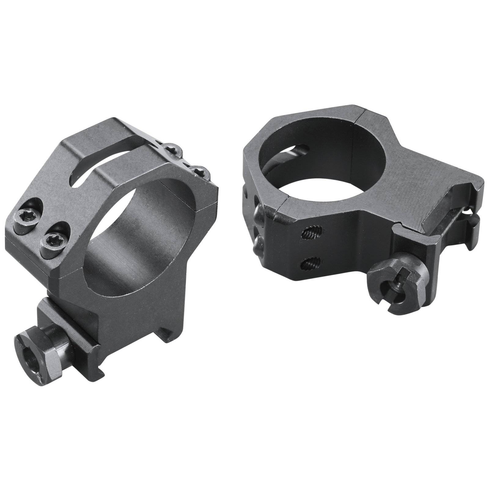 Weaver Mounts Skeleton Rings Scope Ring Set Black Anodized Aluminum 30mm Tube Extra High Four Hole - Weaver - 30MM