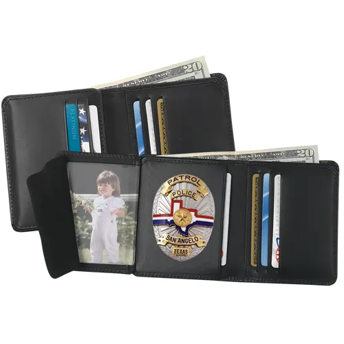 Strong Leather Hidden Badge Wallet Dress Slim Concealed Carry - Strong Leather