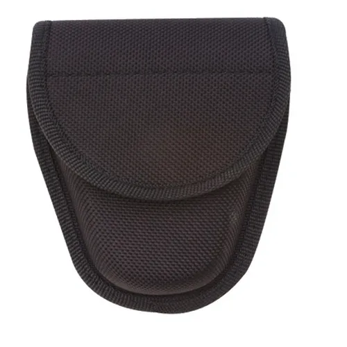 TRU-SPEC Single Nylon Handcuff Case Low-Profile Black Belt-Mount