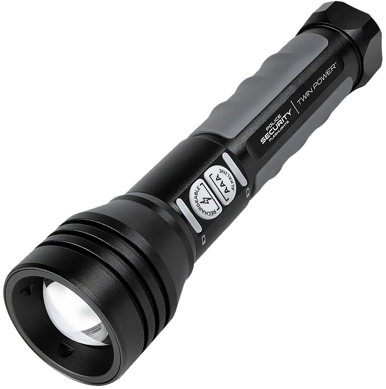 Lb Marketing 97948 Twin Power Flashlight 265/600 Lumens Black LED - Police Security Flashlights - 265/600 LUMENS