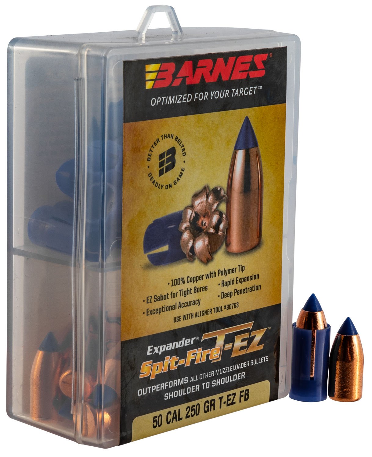 Barnes 30601 Spit-Fire T-EZ 50 Cal 250gr Muzzleloader Bullets 24ct Box - Browning - 50