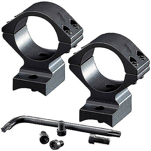 Browning 12311 Integrated Scope Mount System Scope Ring Set 2-Piece Weaver Low 1" Tube Matte Black Aluminum - Browning - 1"