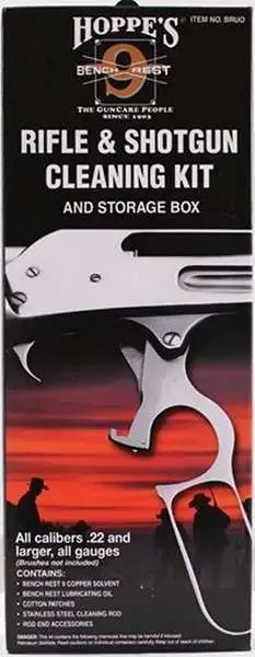 Hoppe's BRUO Bench Rest Rifle & Shotgun Cleaning Kit All-Calibers - Hoppe's - ALL CAL/GA