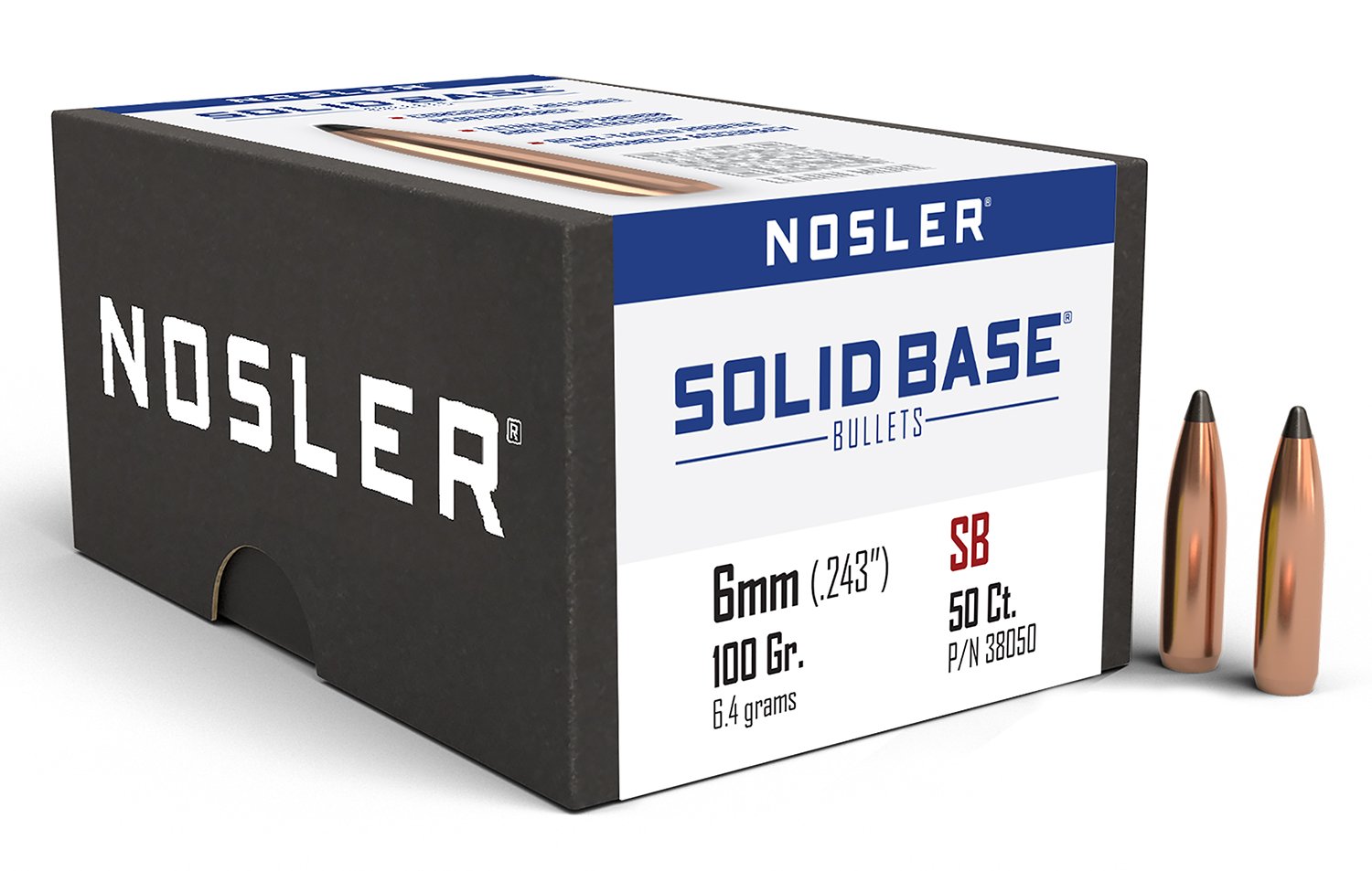 Nosler 38050 6mm 100gr Soft Point Reloading Bullets 50 Count - Nosler - 6mm