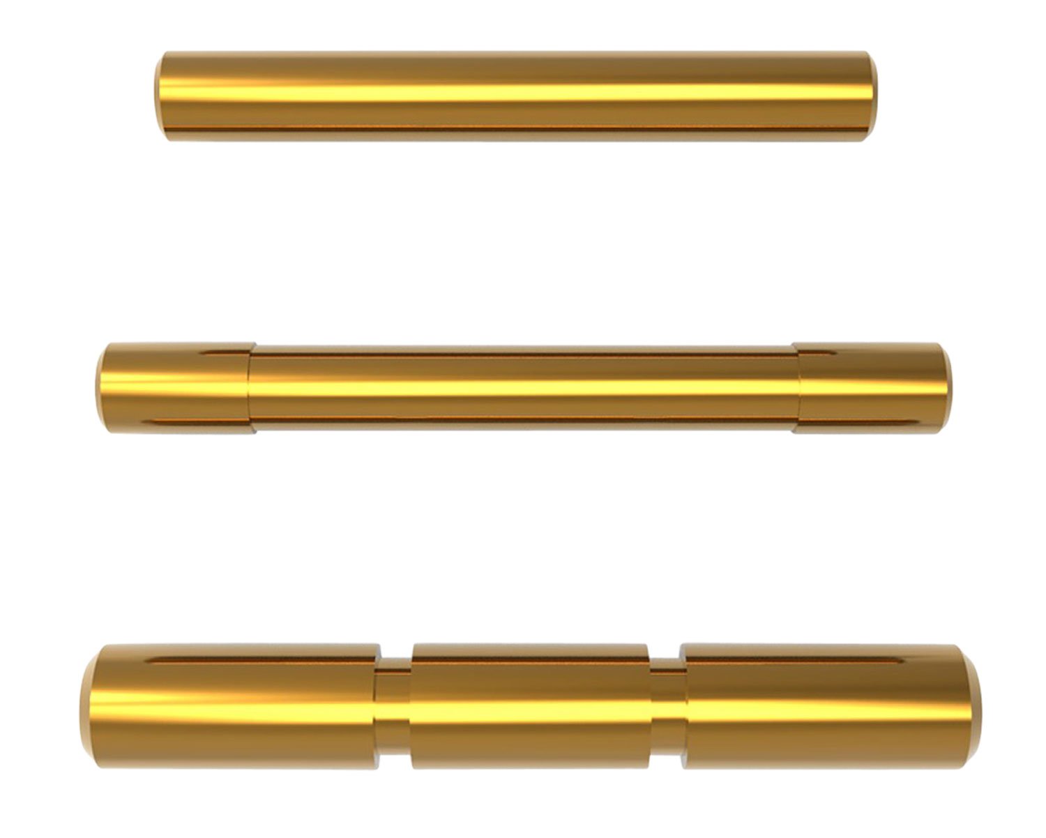 Cross Armory CRGPSGD Gold Steel 3 Pin Set for Glock Gen1-3 - Cross Machine Tool Company - 3 PIN SET
