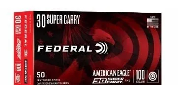 Buy Federal AE30SCA 30 Super Carry 100 Grain FMJ 4 in Barrel 50 Rounds online