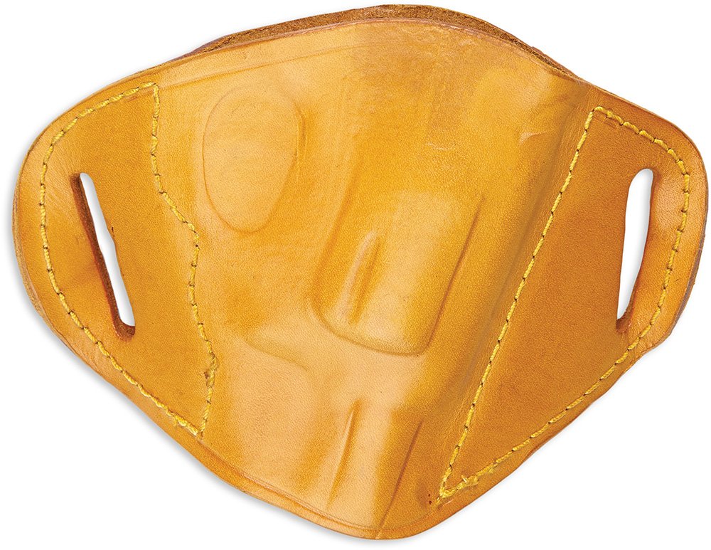 Bulldog CASES Small - RH Tan Molded Leather Belt Slide Holster MLT-S - Bulldog