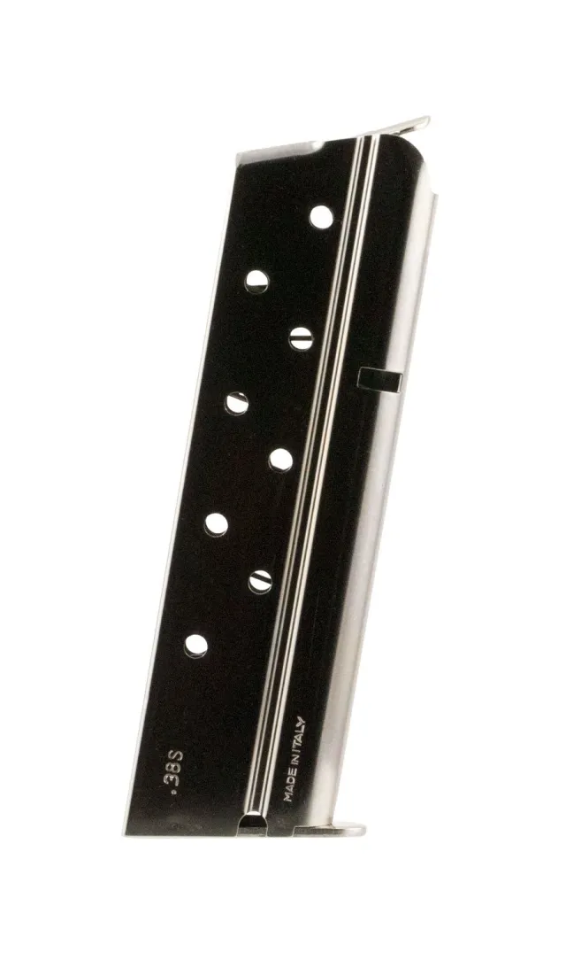 Rock Island MGCGOV38N 1911 9rd 38 Super Nickel Magazine