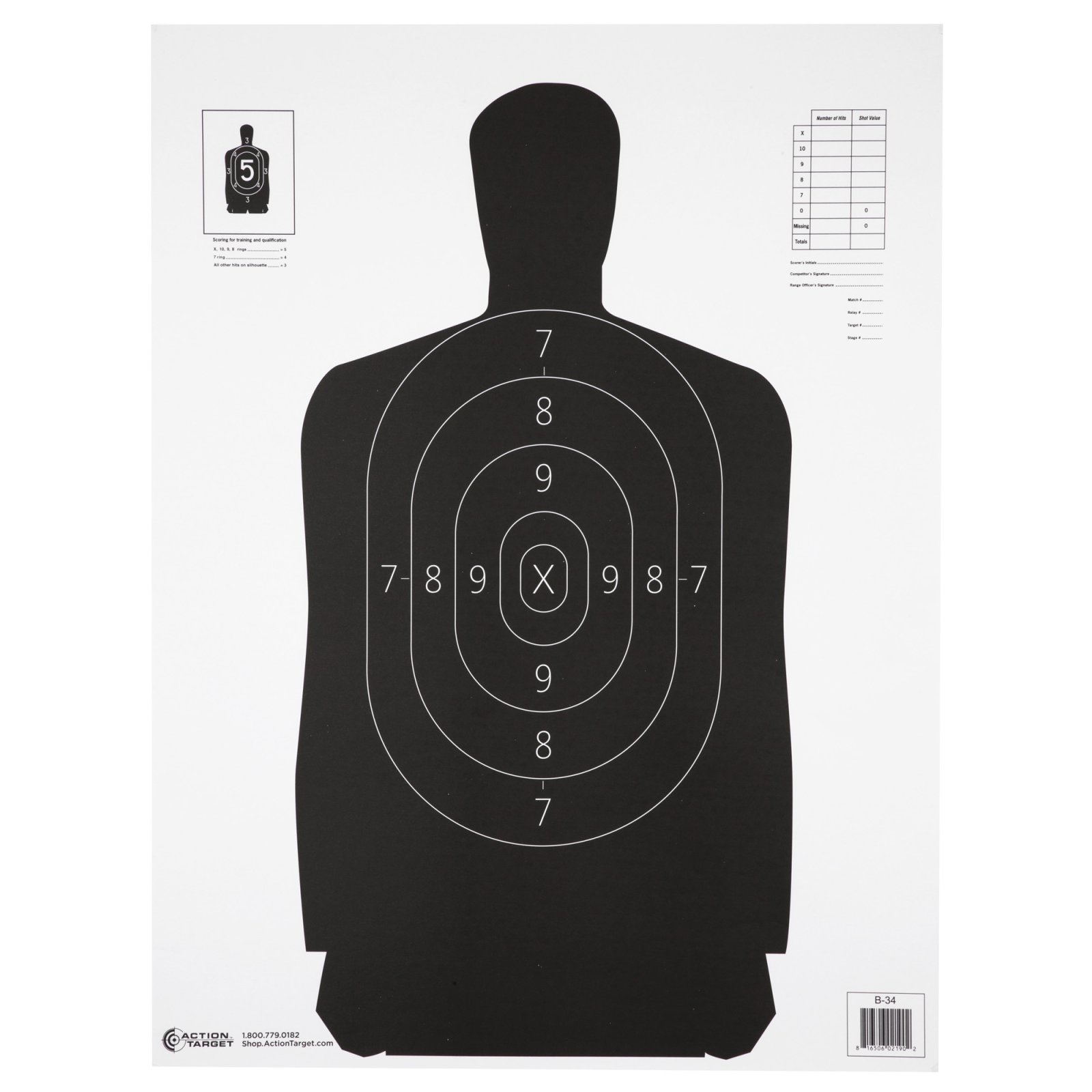 Buy Action Target B-34-100 25-Yard Qualification Target Kit online