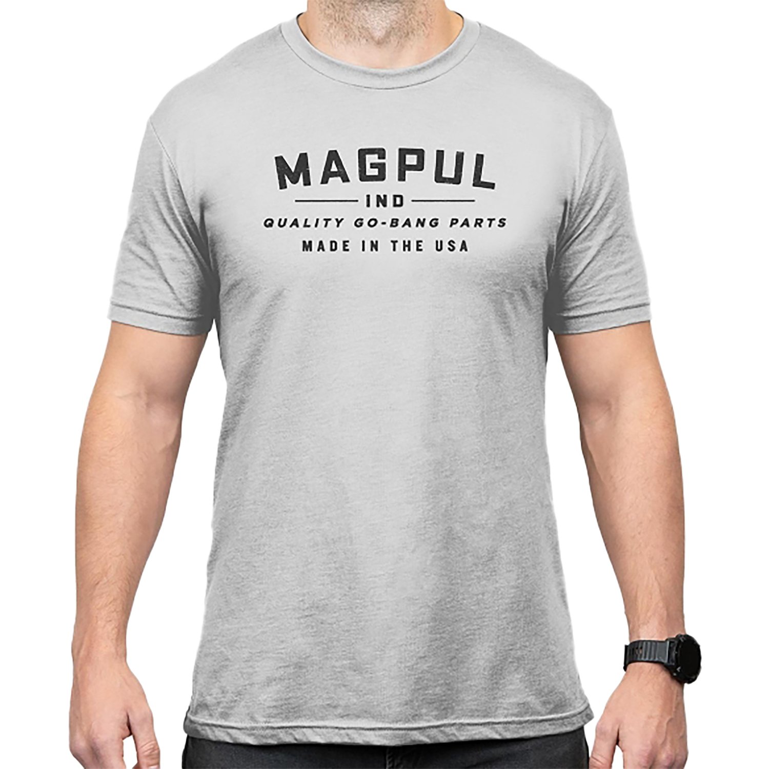 Magpul Industries Go Bang Parts Stone Gray Heather Short Sleeve Medium - Magpul Industries