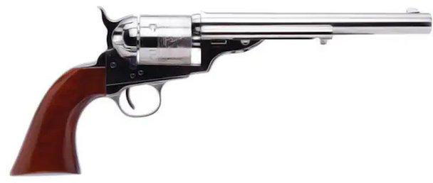 Cimarron 1872 Open Top Army .45LC 7.5" Nickel Walnut - Cimarron - .45 LONG COLT