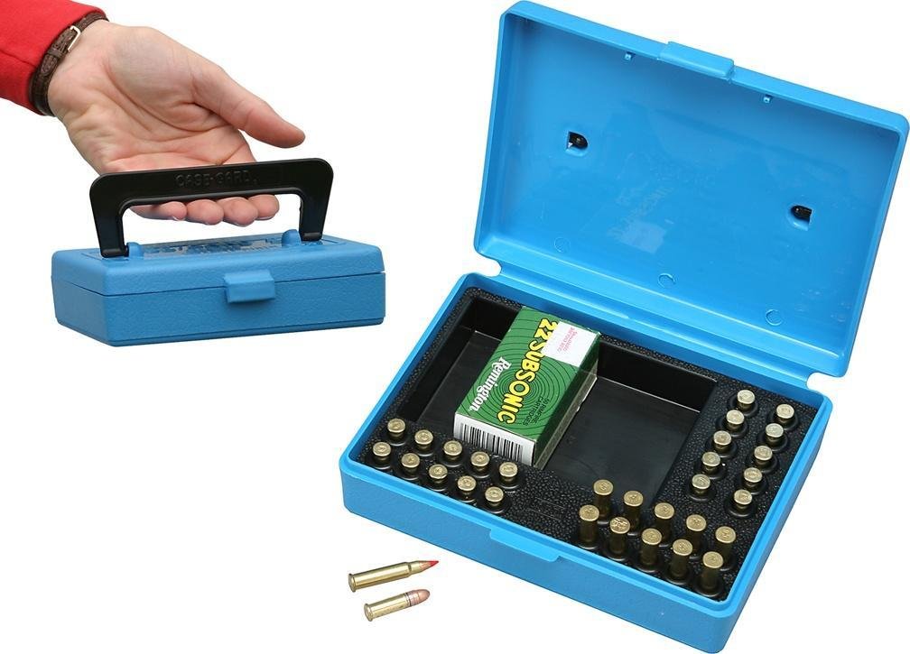 MTM Case-Gard SB22 22 Rimfire Ammo Box Blue 30 Rounds Snap-Lok Latch - MTM Case-Gard - 22 Long Rifle