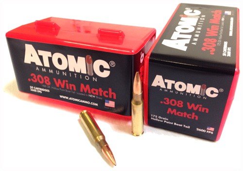 Atomic 00428 .308 Win 175GR BTHP Match 50 Rounds - Atomic Ammunition