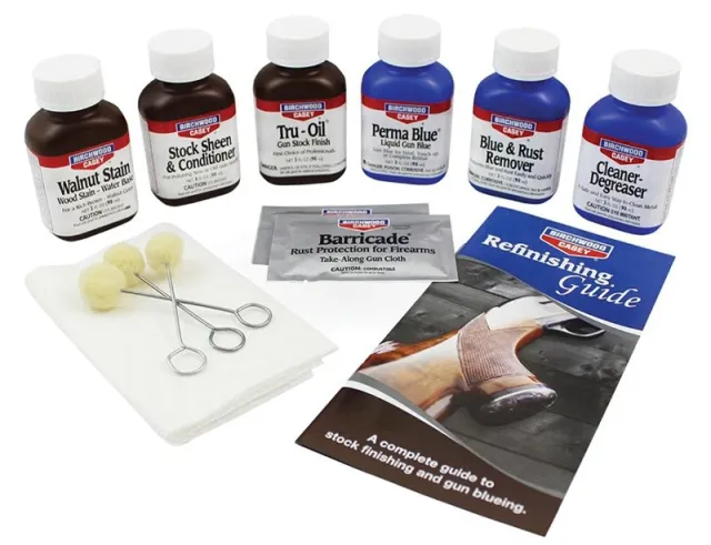 Birchwood Casey BC-20001 Deluxe Perma Blue Tru-Oil Finish Kit - Birchwood Casey - 15 PIECE
