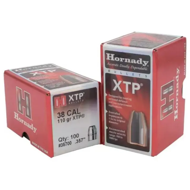 Hornady 35700 XTP Hunting 38 Cal .357 110 gr Hollow Point (HP) - Hornady - 38 Caliber