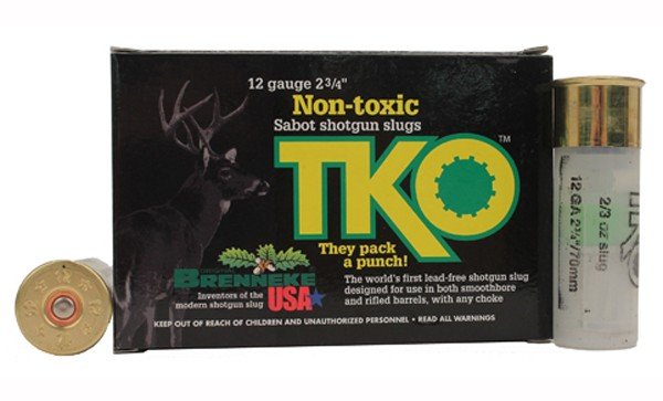 Brenneke SL122TKO 12Ga 2.75" 2/3oz Lead-Free Slug 2001fps 5/Box - Brenneke