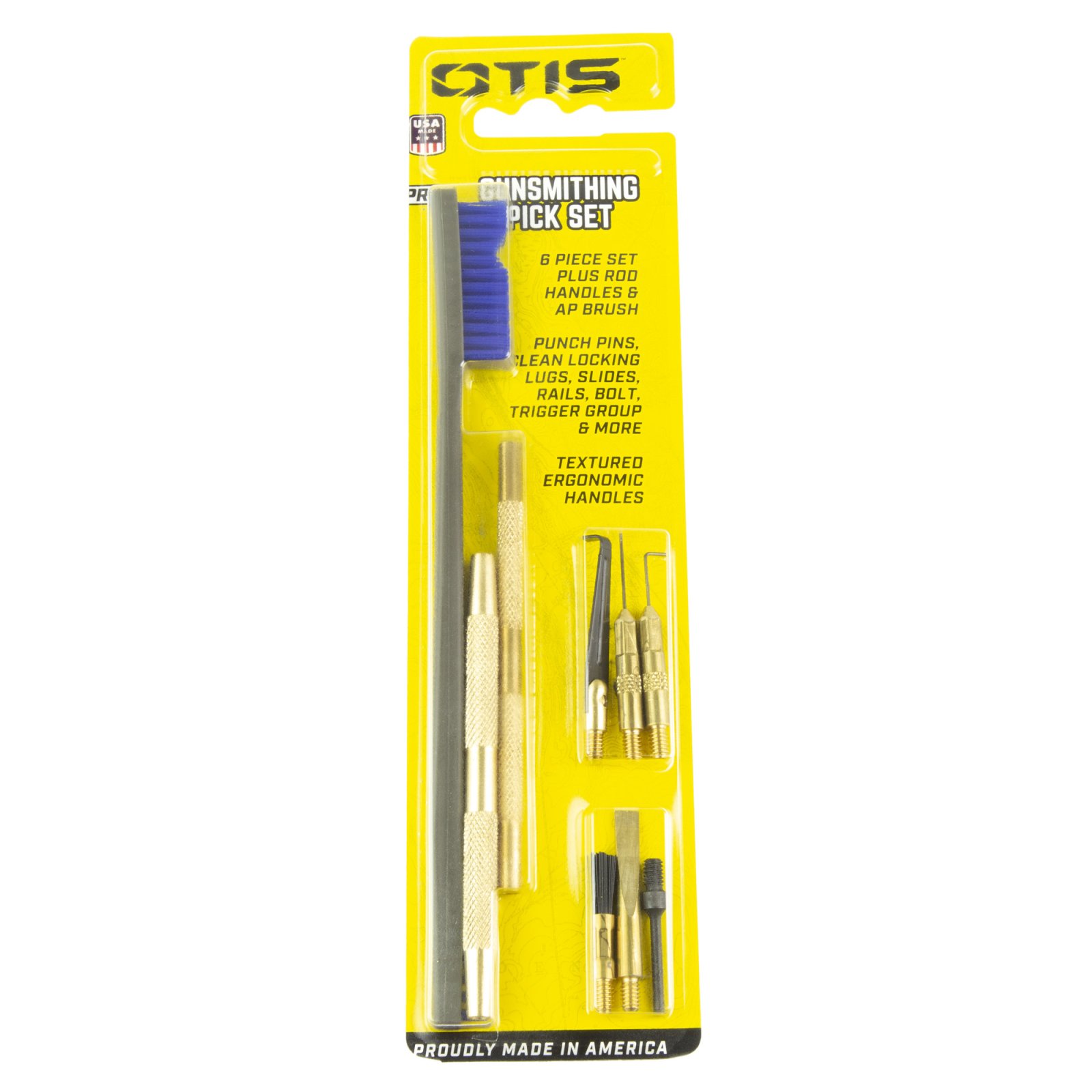 Otis Technology PRO+ Gunsmithing Pick Set - Detailed Cleaning, Punch Pins, Clean Locking Lugs, Slides, Rails, Bolt, Trigger Group - Otis Technology