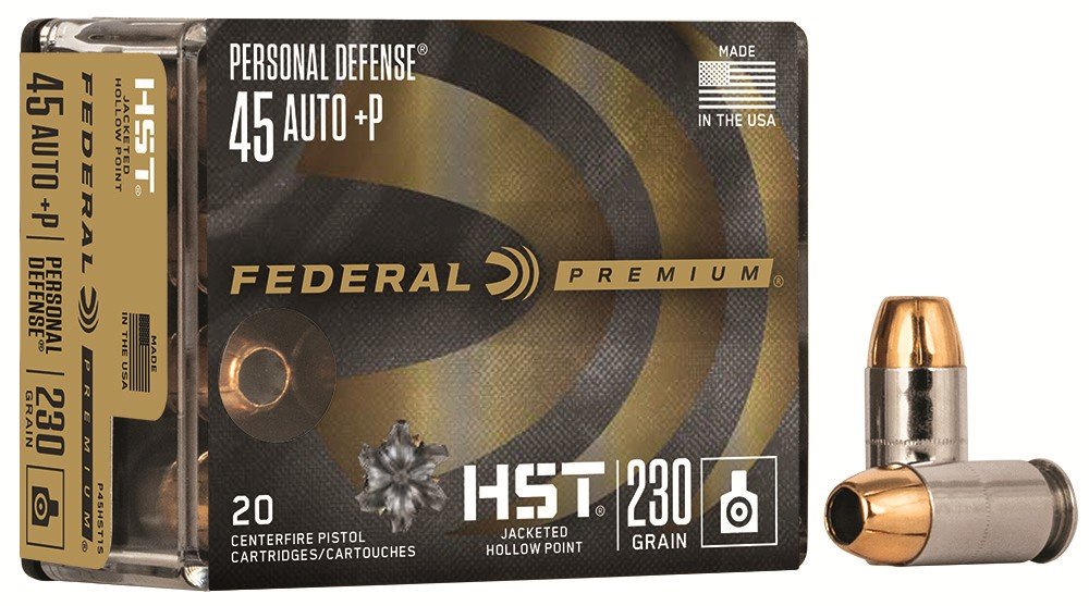 Federal Premium Personal Defense HST .45 Auto +P, 230gr Jacketed Hollow Point, 20-Round Pack - Federal Premium Ammunition - 45 Auto