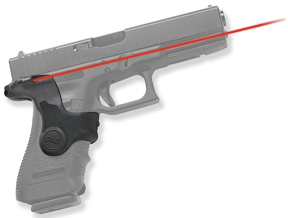 Crimson Trace LG-417 Black Laser Grip, Front Activation, Glock Gen 3 Pistols, Micro-Compact Diode, Adjustable Windage - Crimson Trace - 0.50" AT 50 FT