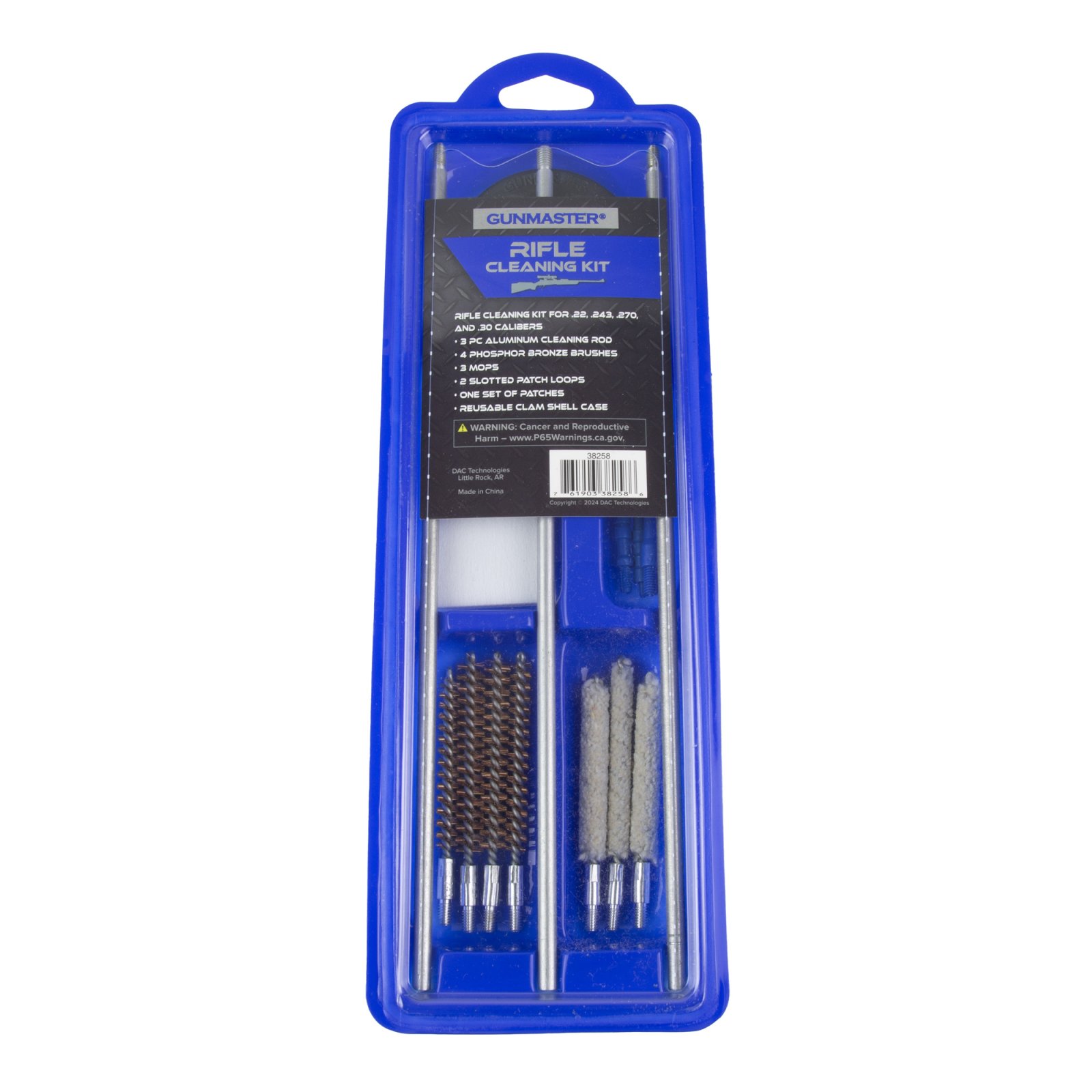 DAC Gunmaster Universal Rifle Cleaning Kit 16pc 16In Rod Set - DAC