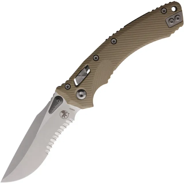 Microtech Amphibian 3.9 In SE/PS/SW Tan G10 Ram-Lok Fluted - MICROTECH for sale at Iron and Lace