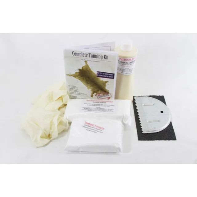 Minnesota Trapline Melby-TK Tanning Kit with Oil Powder Scraper Gloves - Minnesota Trapline