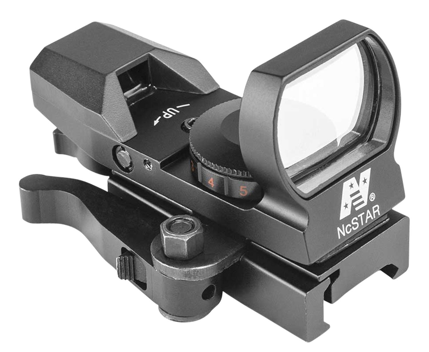 NcStar D4RGBQ Reflex Sight Red/Green 4 Reticles QR Mount Black - NcSTAR - 0.95" X 1.34"