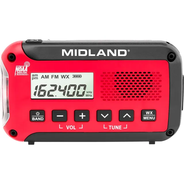 Midland ER10VP Emergency Radio AM/FM/NOAA, LED Flashlight, Compact Size - Midland