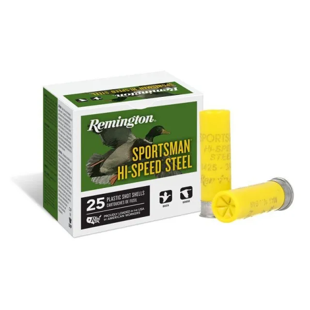 Remington 20879 Sportsman 20ga Hi-Speed Steel Shotshells, 3in, 1oz, 1300fps, #2, 25 Rounds