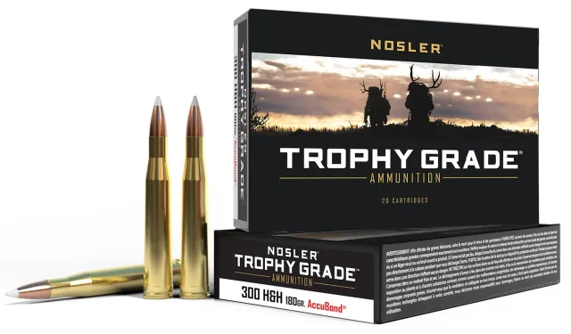 Nosler 60060 Trophy Grade 300 H&H Mag 180 gr 2950 fps AccuBond 20 Bx/10 Cs - Nosler - 300 H&H Mag