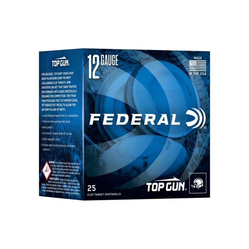 Federal Premium Top Gun 12 Gauge 1oz #8 1250 FPS 250 Rd Case - Federal Premium Ammunition - 12