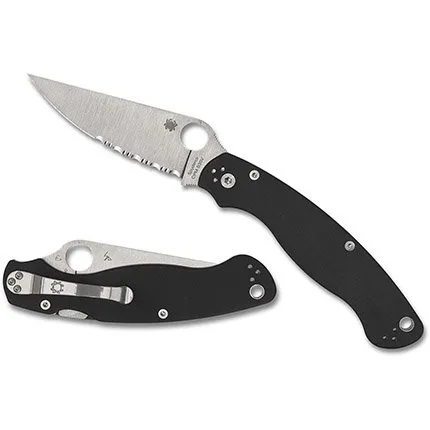 Spyderco C36GPS2 Military 2 Black G-10 Knife - SPYDERCO