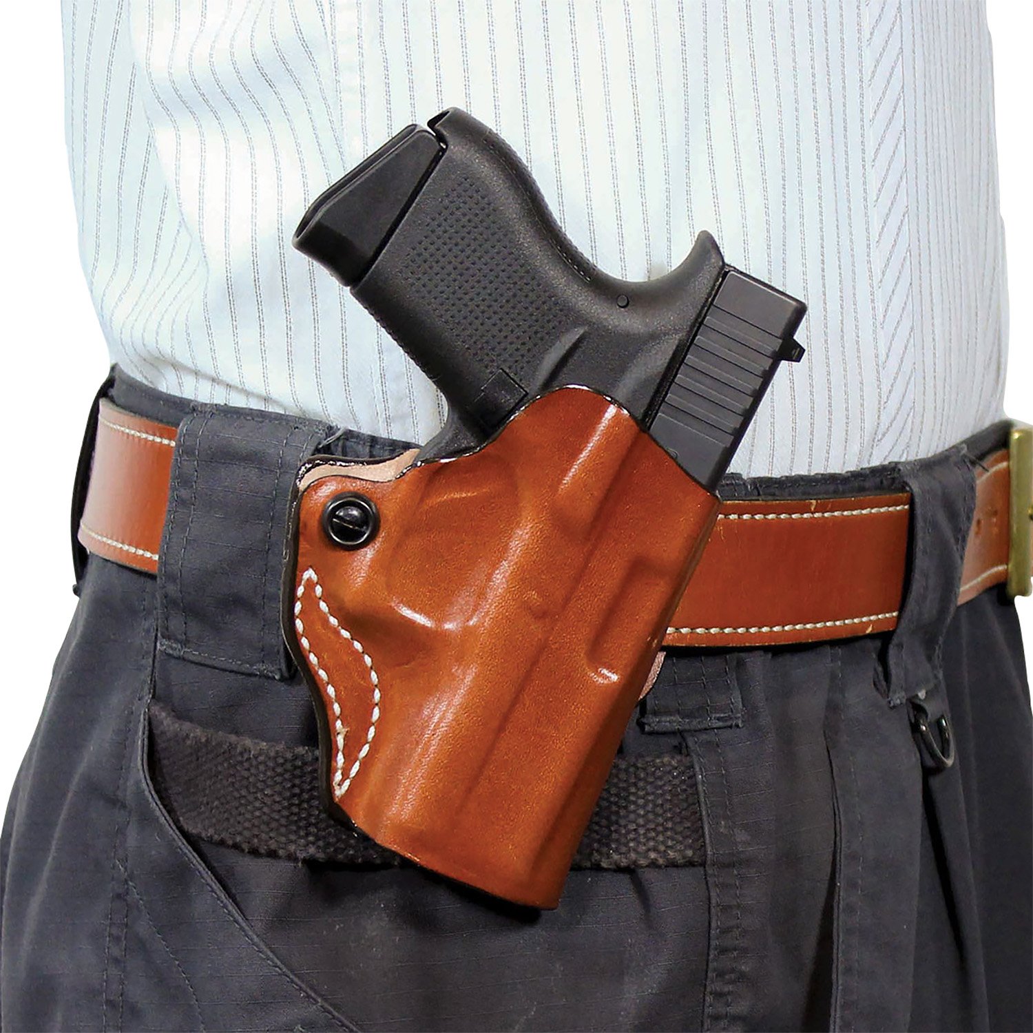 Buy DeSantis 019TA9PZ0 Mini Scabbard Tan Leather Holster for Hellcat OSP online