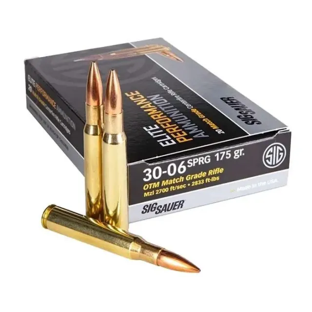 Sig Sauer E3006M2-20 Elite Match 30-06 Springfield 175GR OTM 20-Rounds - Sig Sauer - 30-06 SPRINGFIEL