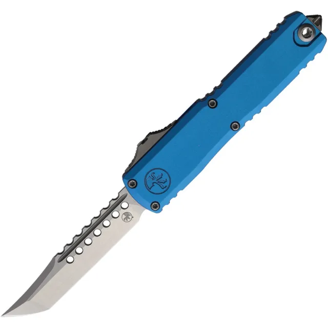 Microtech UTX-70 G4 Hellhound 2.5 In Stonewash Blue Aluminum Handle - MICROTECH