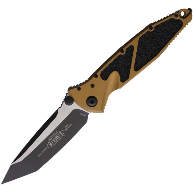 Microtech 161-1TA Socom Elite 3.98 In Black Tan Aluminum Handle - MICROTECH