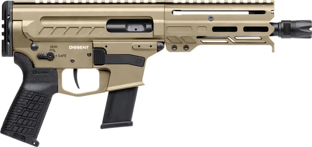CMMG 45A4C0FCT Dissent MkG 45 ACP 6.5" 13+1 Coyote Tan Cerakote - CMMG - .45 ACP/Auto