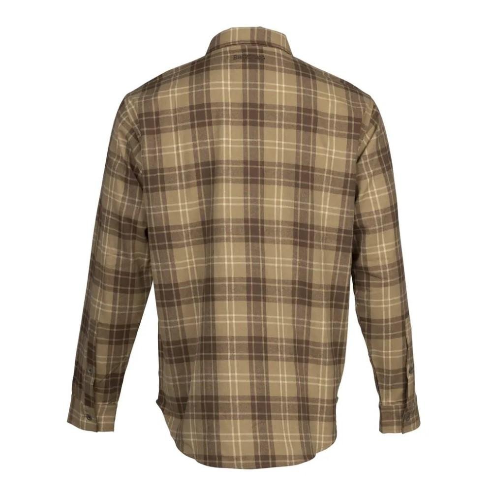 Browning 3012734801 Upland Flannel Shirt Tan S, Cotton/Polyester Blend - Browning