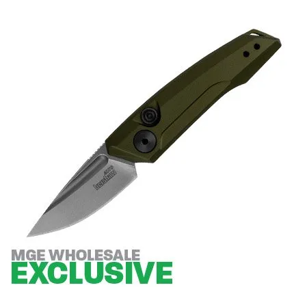 Kershaw 7250OLSW Launch 9 1.9" Drop Point CPM154 Olive Aluminum Handle - KERSHAW