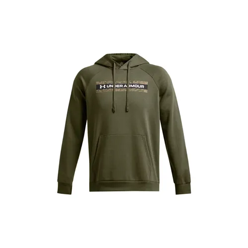 Under Armour Rival Fleece Camo Chest-Stripe Hoodie Brushed